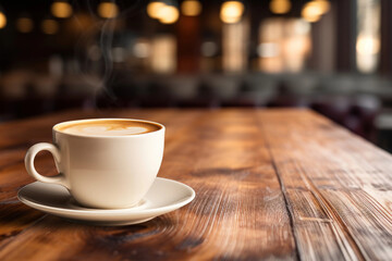 Cafe hot drinks, festive background