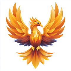 Obraz premium Radiant Phoenix with Majestic Wings in Bright Colors