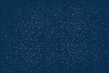 Space background with stars on the night starry sky. Abstract background with dots. Falling snow on a black background. Stars, sky, night. Vector 