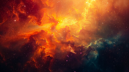 Fototapeta premium Cosmic Nebula. Spiritual Background with Grainy Texture