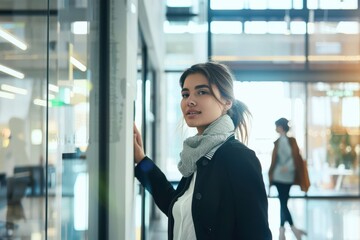 She's a warm and welcoming coworker Shot of a businesswoman putting her hand on a colleagues shoulder in a modern office