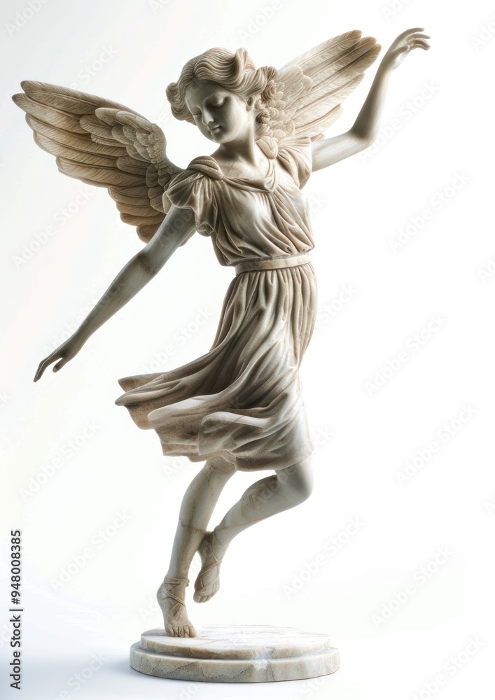 Poster elegant marble angel statue dancing