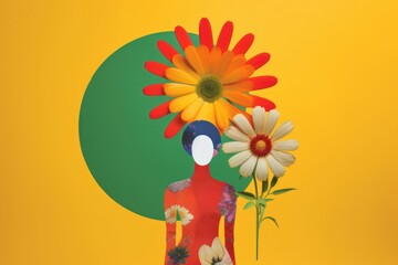 Vibrant floral abstract art