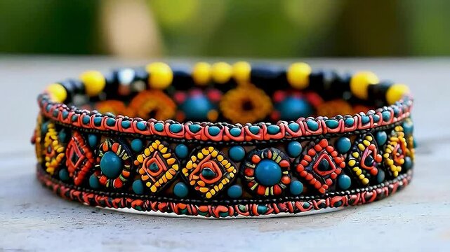 a colorful bracelet