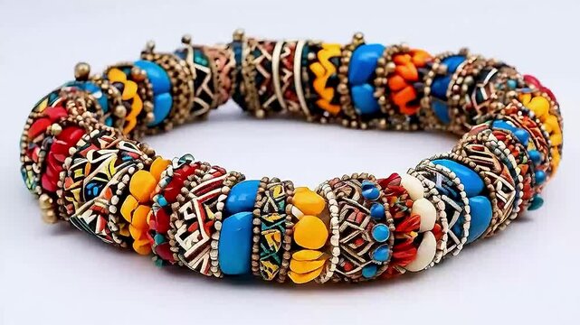 a colorful bracelet