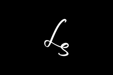 LS Initial letter,overlapping Shape Signature Monogram elegant monogram logo