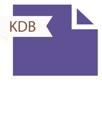 KDB File format icon roe color fill