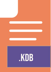 KDB File format icon outline and fill