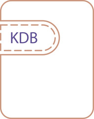 KDB File icon thick black outline