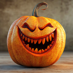 halloween costume devil pumpkin laughing 3d