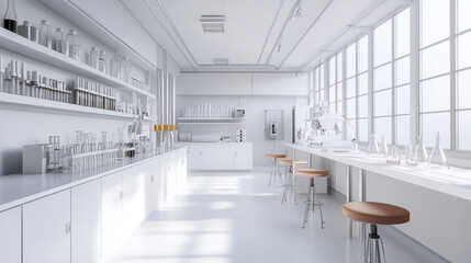 white laboratory 3d