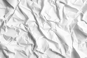 Obraz premium Crumpled white paper texture background with detailed creases and rough surface Generative AI