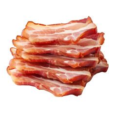 Cooked Bacon Isolated on a Transparent Background