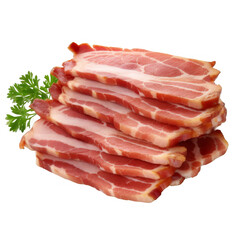 Cooked Bacon Isolated on a Transparent Background