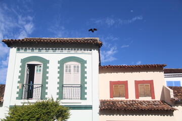 casas antigas no centro historico de goiás, goiás 