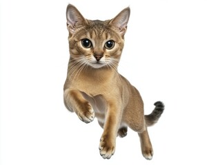 Obraz premium Cat kitten in motion pose transparent background
