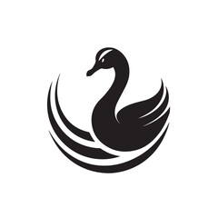 Goose logo template isolated brand identity icon Vector Image on white background