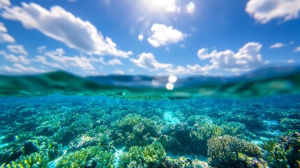 Fototapeta premium A marine protected area where fishing is regulated to maintain the balance of the ecosystem