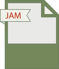 JAM File format icon minimal