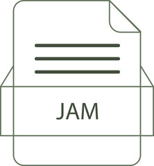 JAM File icon black outline
