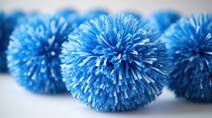Blue Pom-poms