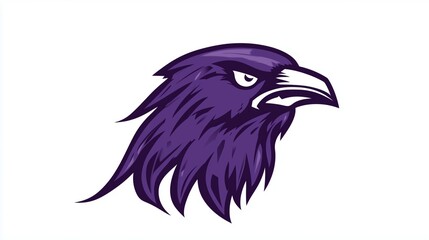 Obraz premium An Artistic Interpretation of a Purple Hawk Bird with Drama