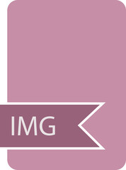 IMG File format icon label contour
