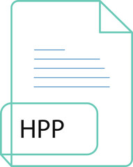 HPP File extension icobn crisp corners thick outline