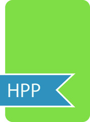 HPP File format icon label contour