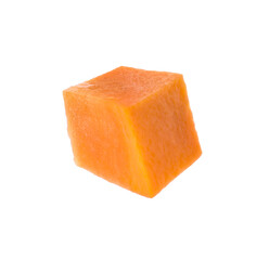 Piece of fresh ripe carrot isolated on white