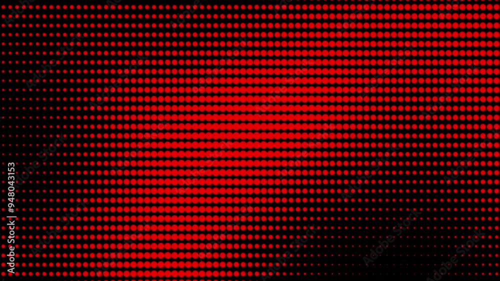 Poster red abstract dotten wave background and red ball .motion modern animation. texture of dots pattern. 