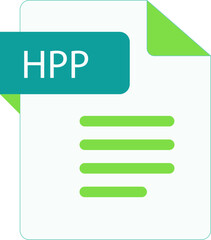 Obraz premium HPP File icon with folded style document