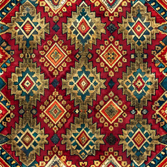 Ancient Echoes: Intricate tapestry of time, Southwestern motifs whisper tales of heritage in earthy hues. 