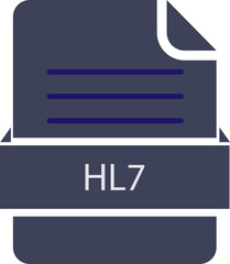 HL7 File icon black color and lines