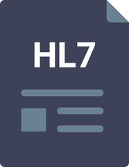 HL7 file icon with symbols