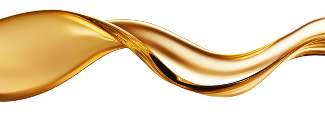Cooking Olive pale yellow oil swirl splash isolated on clean png background, engine motor fuel oil for vehicles, liquid flowing in form of wave.