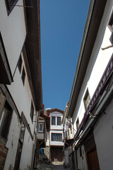 Historical Beypazarı district of Ankara. Magnificent historical buildings. Historical wooden and stone buildings from the Ottoman period in Beypazarı district. Beypazarı historical mansions.