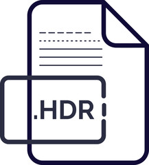 HDR File extension icon little dot and color fill