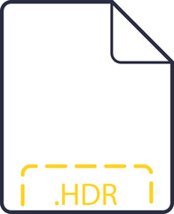 Obraz premium HDR File icon deep rounded outline