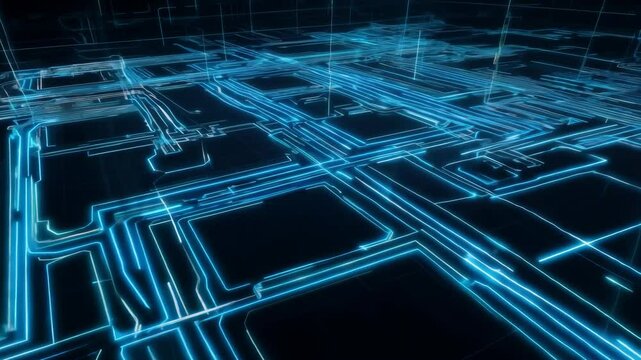 Interactive digital circuit simulation exploring data flow in an advanced technology grid