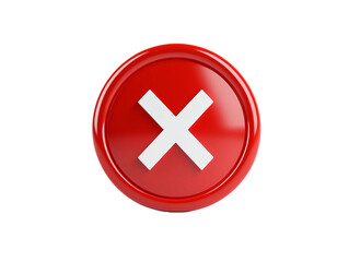 Fototapeta premium a red circle with a white x on it