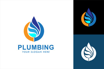 plumbing plumber repair maintenance service logo emblem stamp icon vector template modern illustration	
