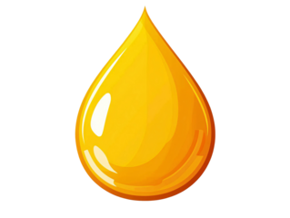 a yellow drop of oil