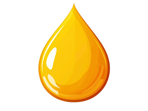 a yellow drop of oil