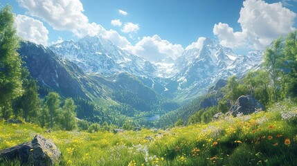 Fototapeta premium Magnificent Seaside Cliffs with Panoramic Ocean Views and Crisp Clear Skies for an Awe-Inspiring Scene