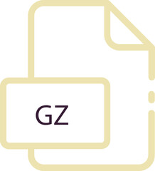Obraz premium GZ ip file icon