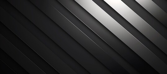 Obraz premium An Abstract Geometric Backdrop Featuring Black and Silver Diagonal Lines