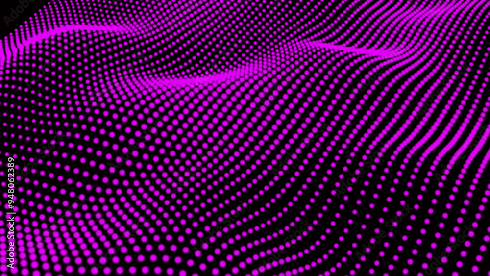 Poster halftone modern wave abstract background. molecules technology with polygonal shapes, connecting dot
