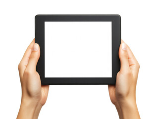 a person holding a tablet