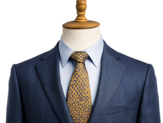 a mannequin with a suit and tie